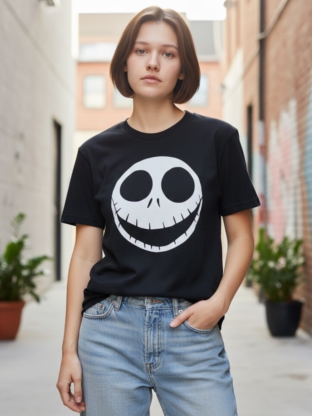 NWT Jack Skellington Nightmare Before Christmas Black Tee Shirt Men’s L